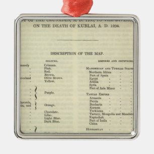 Exhibiting The Empire of Kublai Khan 1294 AD Metal Ornament