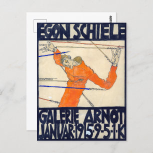 Exhibition at Arnot Gallery   Egon Schiele   Postcard