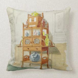 Exhibition Cabinet, c.1860s-70s (w/c & pencil on p Cushion