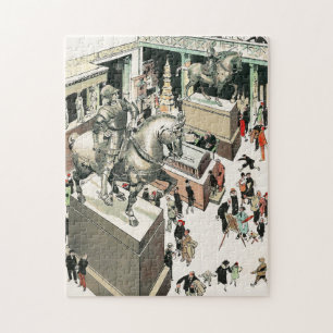 Exhibition, inside the Metropolitan Museum of Art Jigsaw Puzzle