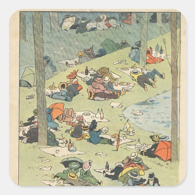 Exhibition of the culinary arts square sticker (Front)