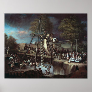 Exhumation of the Mastodon, 1806 Poster
