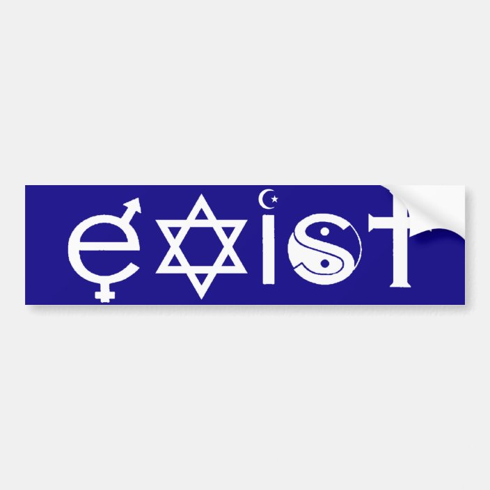 Exist Coexist Parody Bumper Sticker