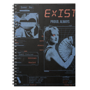 Exist Pride LGBTQ+ Modern Brutalist Notebook