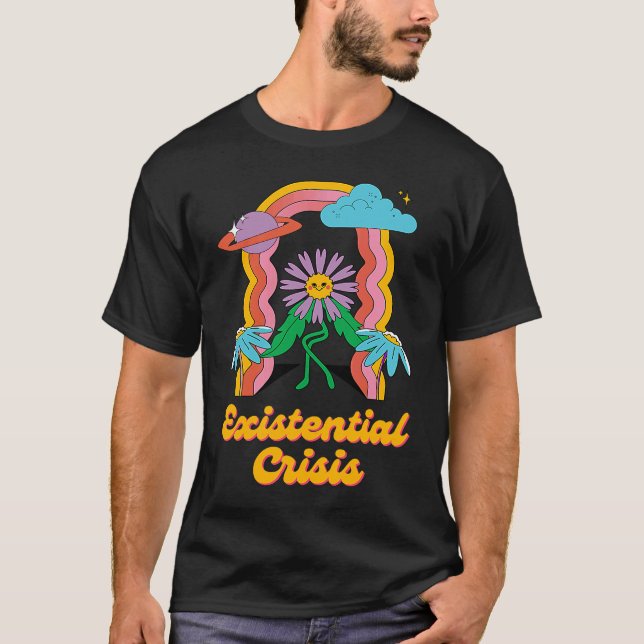 Existential Crisis Retro Toon Existentialism Philo T-Shirt (Front)