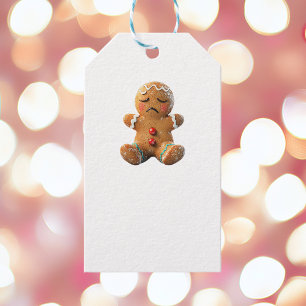 Existential Gingerbread Cookie White Gift Tags