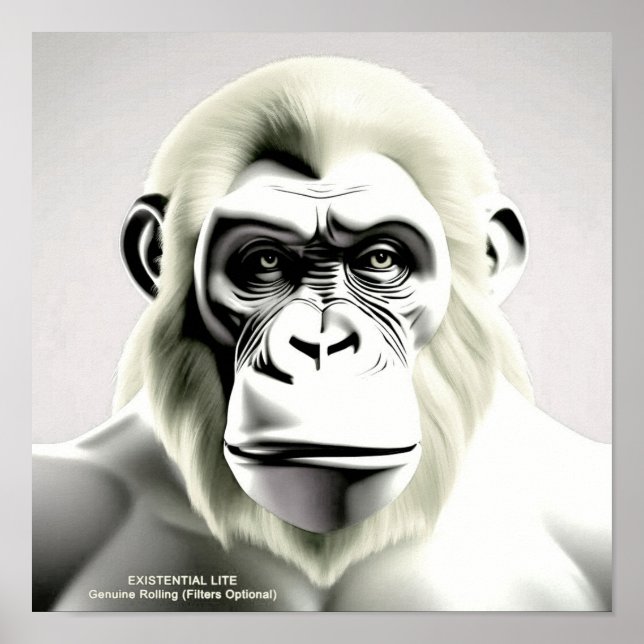 EXISTENTIAL LITE Ape Ecru Poster (Front)