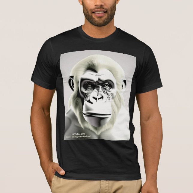 EXISTENTIAL LITE Ape Ecru Unisex T-Shirt (Front)