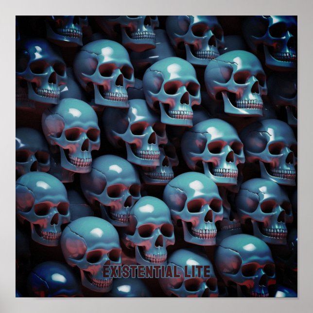 EXISTENTIAL LITE Lit Skulls 1b Acrylic Print (Front)