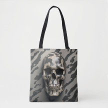 EXISTENTIAL LITE Memento Mori Camo Skull Tote