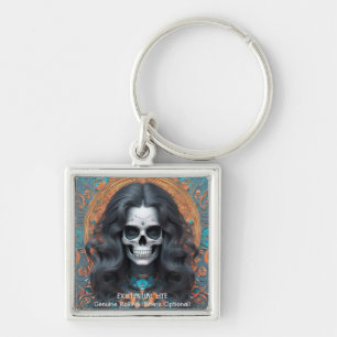 EXISTENTIAL LITE Memento Mori Femme Skull  Key Ring