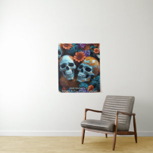 EXISTENTIAL LITE Memento Mori Lovers Tapestry