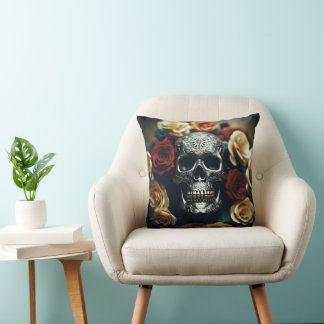 EXISTENTIAL LITE Wreath Skull  Cushion