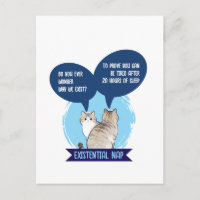Existential Nap Funny Cat Sleep Humour Quote