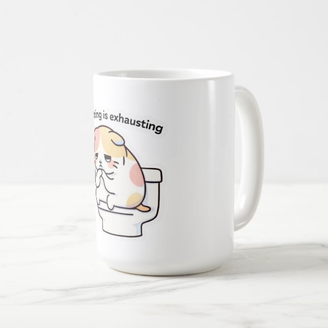 Existing Is Exhausting Funny Coffee Mug (Front Right)