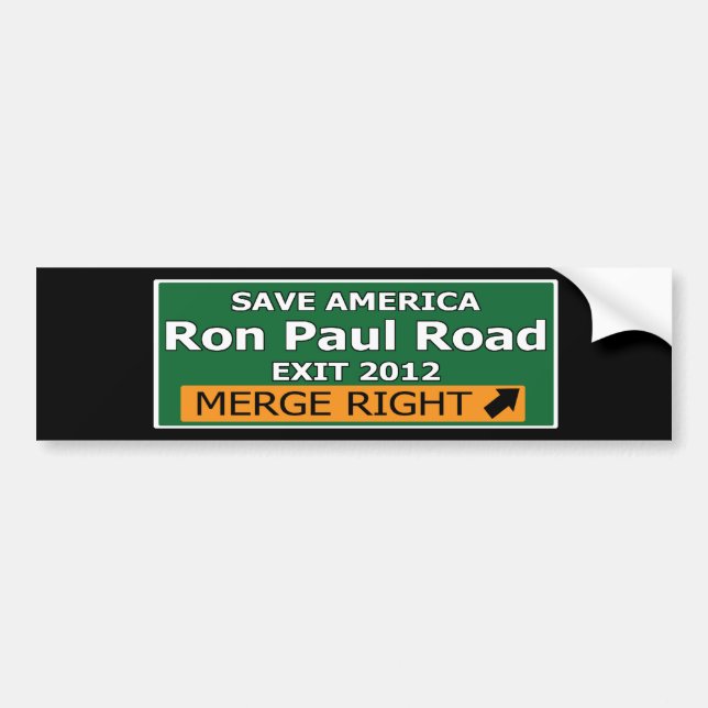 Exit 2012 Ron Paul Road Bumper Sticker (Front)