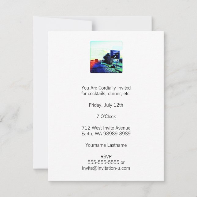 Exit 542 Yolo California Invitation (Front)