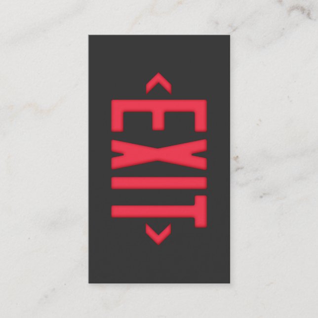 EXIT BUSINESS CARD (Front)