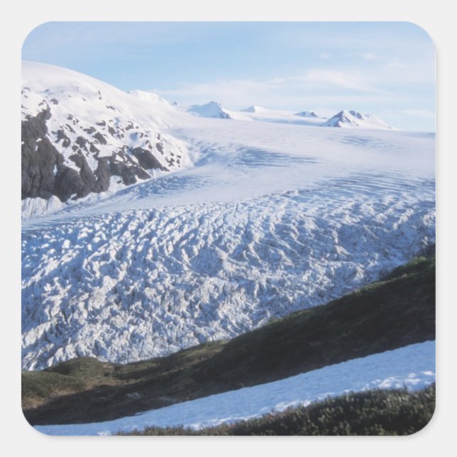 Exit Glacier in Kenai Fjords National Park, Square Sticker (Front)