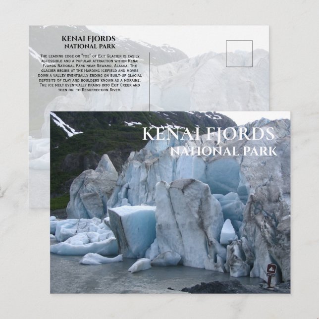 Exit Glacier Toe, Kenai Fjords National Park, AK Postcard (Front/Back)