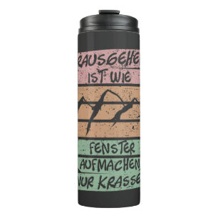 Exit is crater, sunset, mountains thermal tumbler