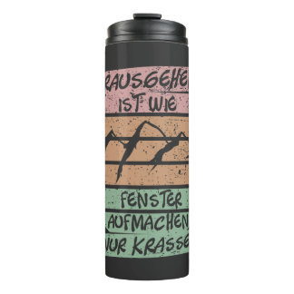 Exit is crater, sunset, mountains thermal tumbler