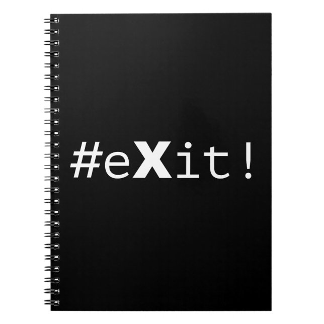 #eXit! Notebook (Front)