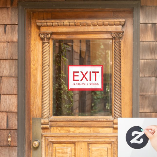Exit Only - Safety Window Door Cling Sign (Home Door)