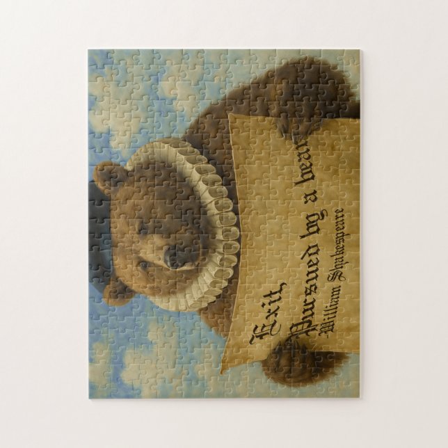 Exit, pursued by a bear Shakespeare quote bear Jigsaw Puzzle (Vertical)