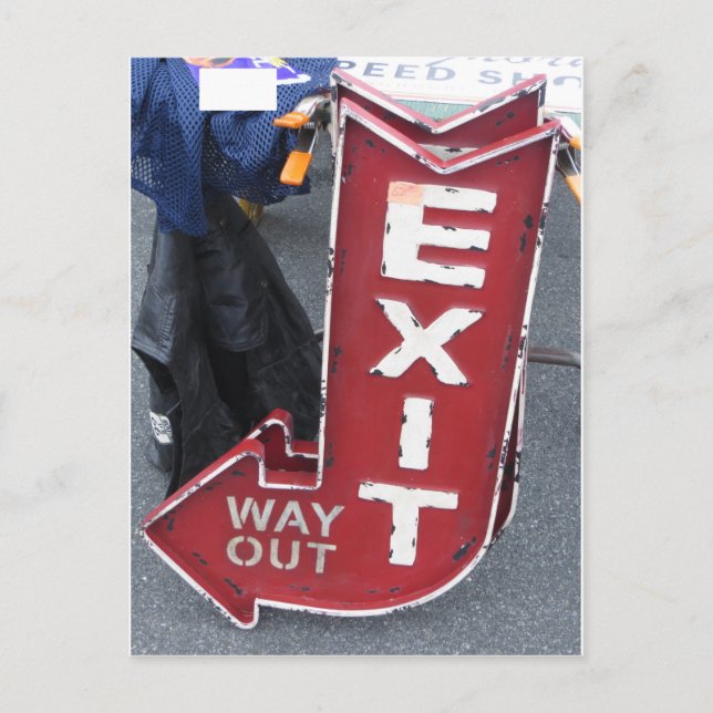 Exit Sign Postcard (Front)