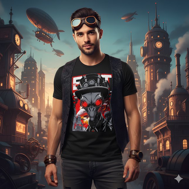 Exit System | Retro Steampunk Alien Tee (Creator Uploaded)