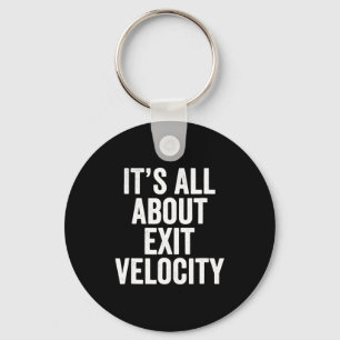 Exit Velocity Sabermetrics Gift For Baseball Play Key Ring
