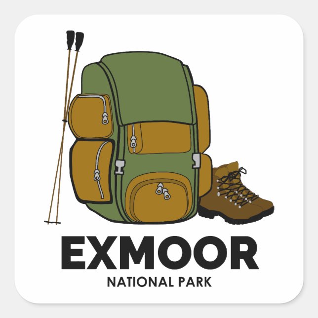 Exmoor National Park Backpack Square Sticker (Front)