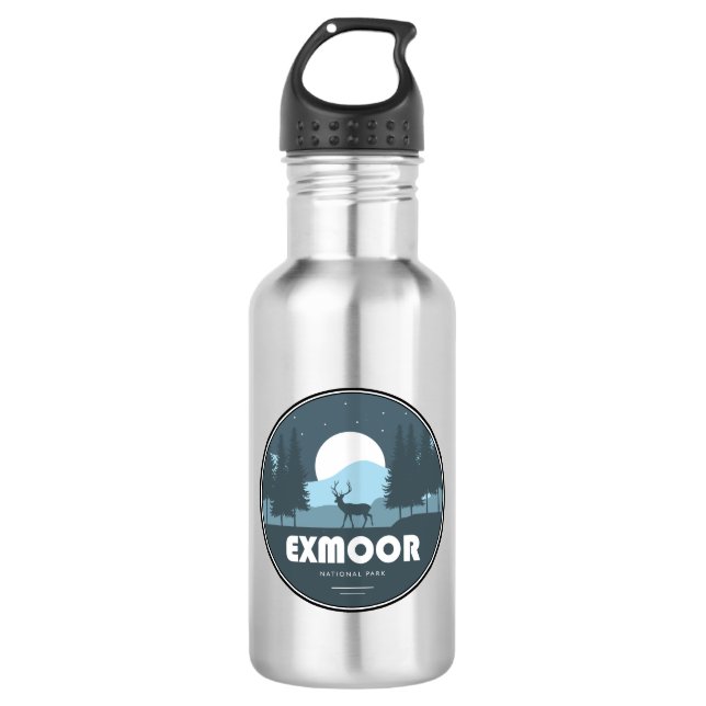 Exmoor National Park Deer 532 Ml Water Bottle (Front)