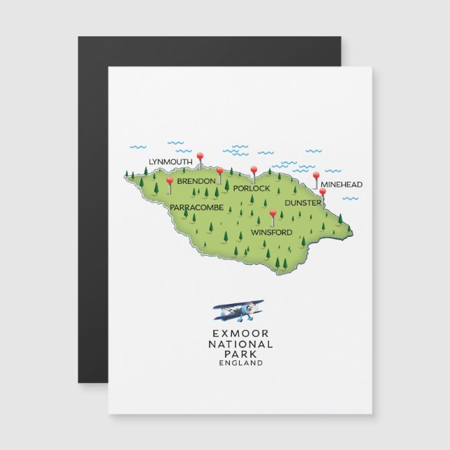 Exmoor National Park map (Front/Back)