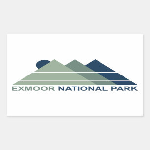 Exmoor National Park Mountain Sun Rectangular Sticker