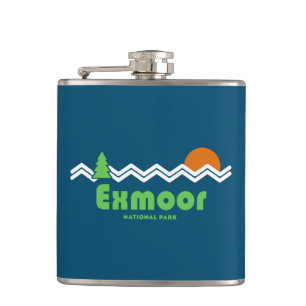 Exmoor National Park Retro Hip Flask