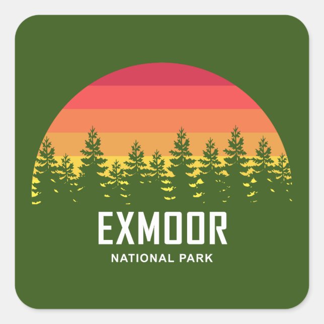 Exmoor National Park Square Sticker (Front)