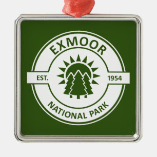 Exmoor National Park Sun Trees Metal Ornament