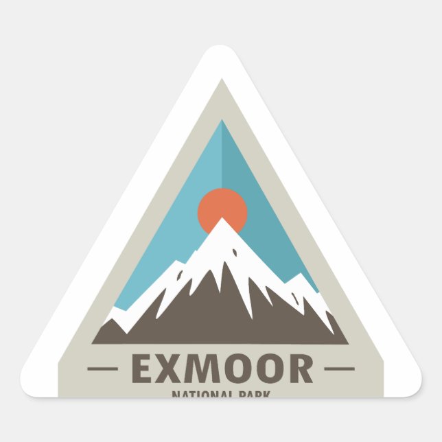 Exmoor National Park Triangle Sticker (Front)