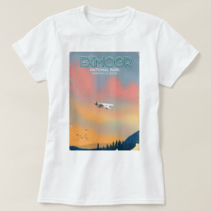 Exmoor National park vintage style travel poster. T-Shirt