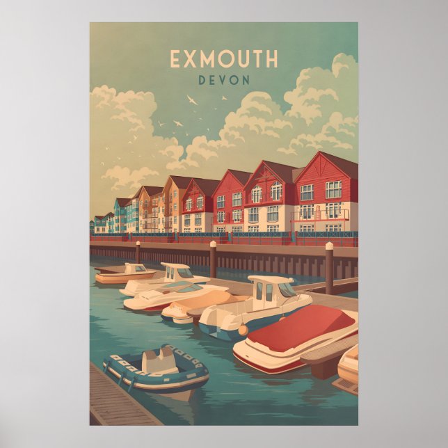 Exmouth Devon Travel Poster (Front)