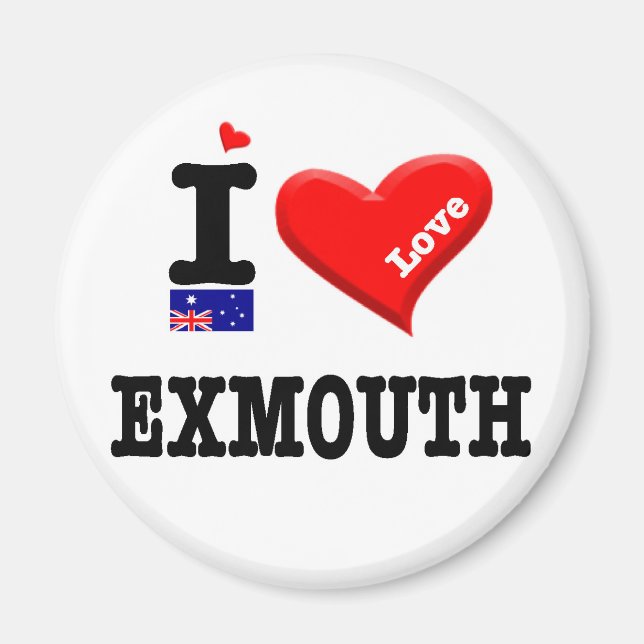 EXMOUTH - I Love Magnet (Front)