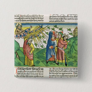 Exodus 10:1-20 The Seven Plagues of Egypt: the pla 15 Cm Square Badge