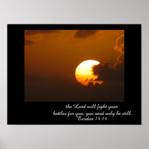 Exodus 14:14 -art poster
