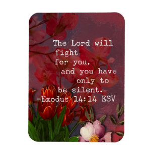 Exodus 14:14 Bible Verse  Magnet