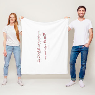Exodus 14:14, The LORD will fight for You, Fleece Blanket