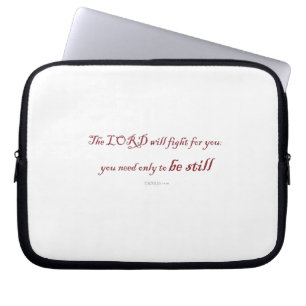 Exodus 14:14, The LORD will fight for You, Laptop Sleeve
