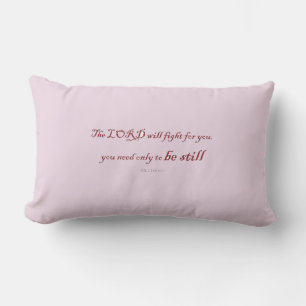 Exodus 14:14, The LORD will fight for You, Lumbar Cushion