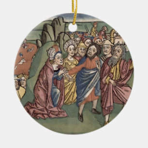 Exodus 14 Moses and the Israelites crossing the Re Ceramic Tree Decoration